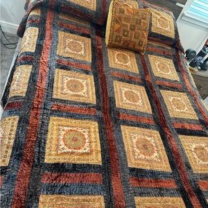 New Indian Vintage Velvet Bedspread